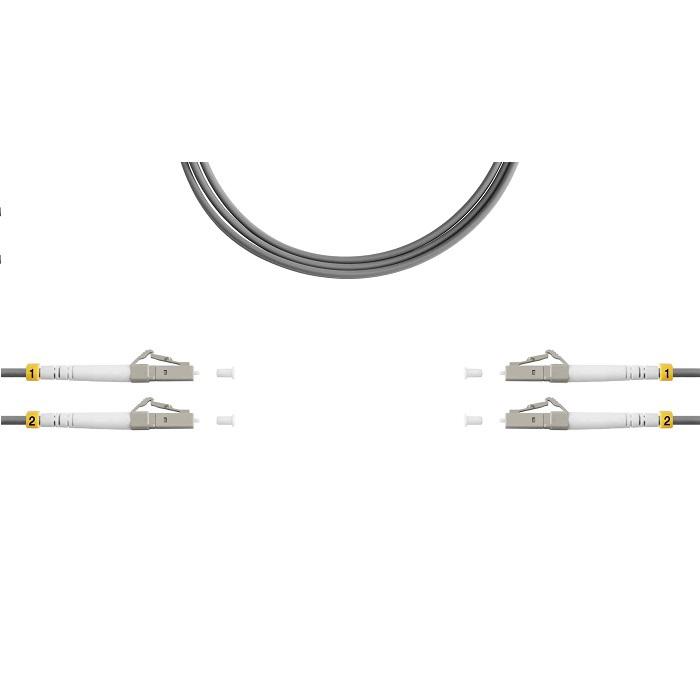 Патч-корд ВО MM(OM1) LC/UPC-LC/UPC 3.0мм duplex LSZH 5м сер. SUPRLAN 09-12109