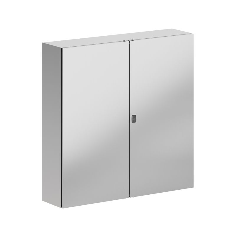 Корпус навесной STH с М/П двухдверный из нержавеющей стали AISI304 1200х1200х300мм с фланцем DKC R5STH12123F-304