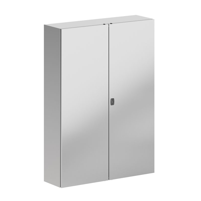 Корпус навесной STH с М/П двухдверный из нержавеющей стали AISI316 1400х1000х300мм с фланцем DKC R5STH1413F-316