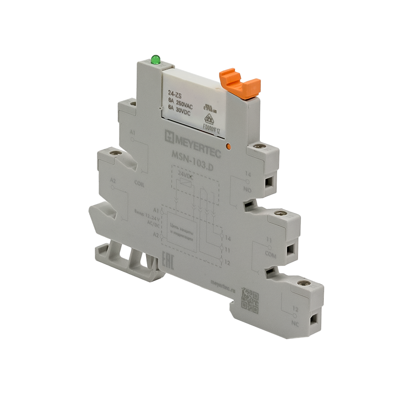 Модуль реле промежуточное 1-конт 24VDC и колодка MSN-103.D ОВЕН 131630