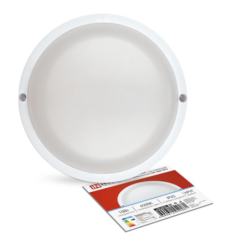 Светильник светодиодный СПП 1065-КРУГ 10Вт 6500К IP65 900лм 115мм герметичный IN HOME 4690612049281