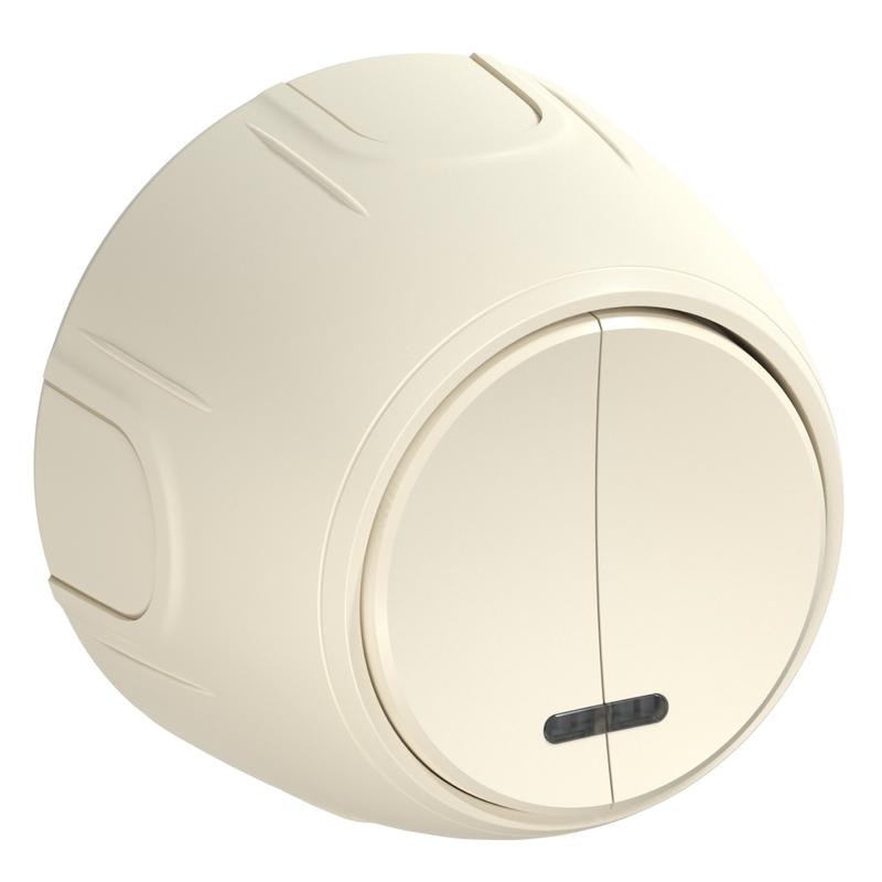 Выключатель 2-м Rotondo с подсветкой беж. OneKeyElectro 7700867