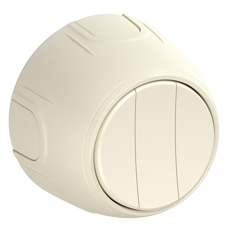 Выключатель 3-м Rotondo беж. OneKeyElectro 7700857