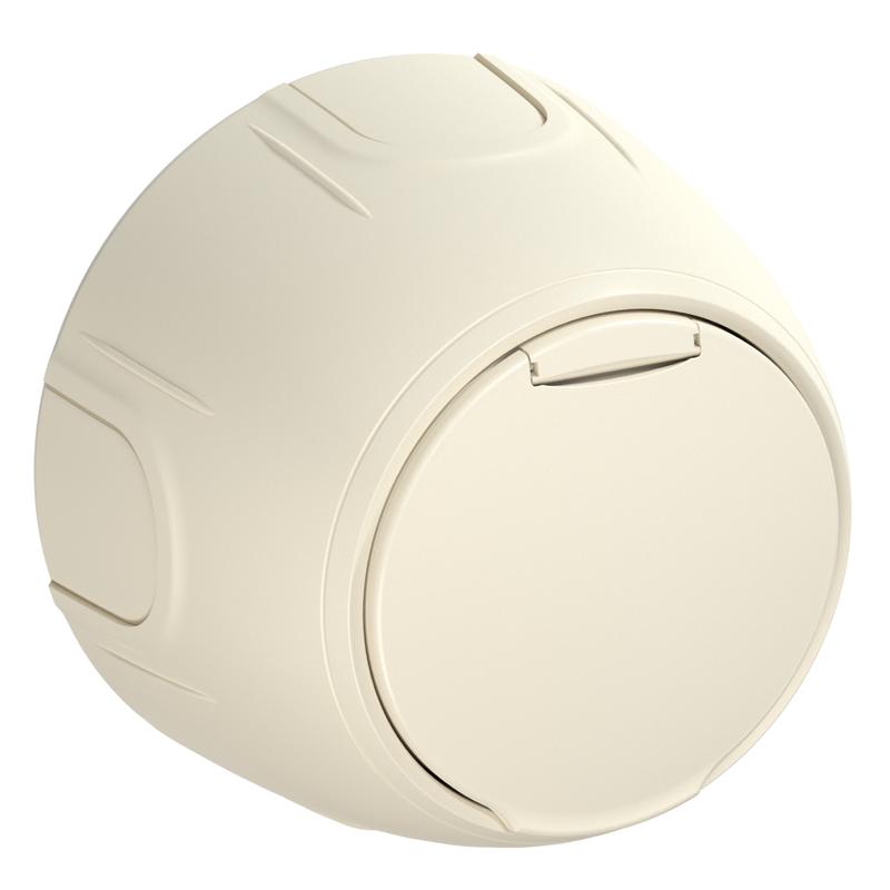 Розетка Rotondo с заземл. с защ. крышкой винтов. контакты беж. OneKeyElectro 7700947