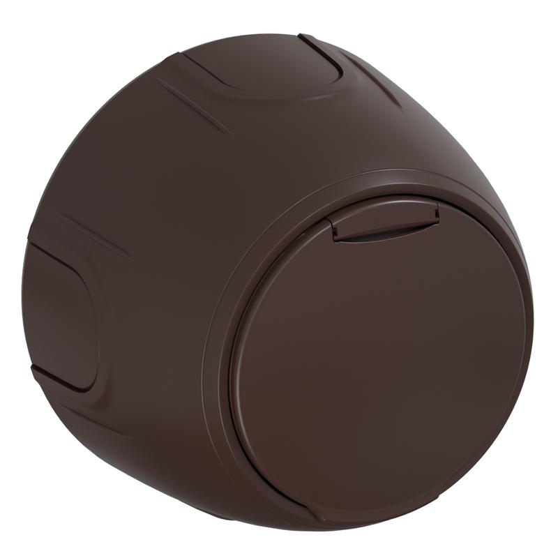 Розетка Rotondo с заземл. с защ. крышкой винтов. контакты корич. OneKeyElectro 7700948