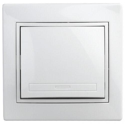 Кнопка включения СП Plano 1-109-01 10А 250В IP20 Plano бел. Intro Б0053830