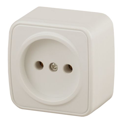 Розетка 1-м ОП Polo 3-201-02 2P 16А 250В IP20 без заземл. слон. кость Intro Б0053552