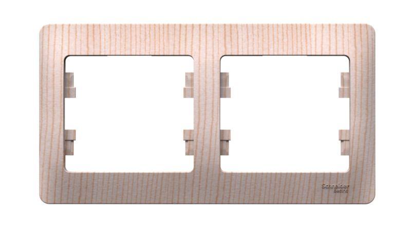 Рамка 2-м Glossa горизонт. сосна SE GSL001502