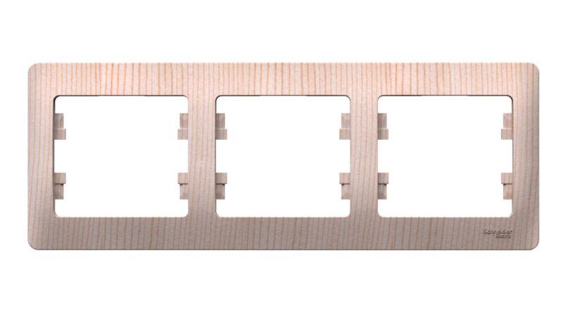 Рамка 3-м Glossa горизонт. сосна SE GSL001503