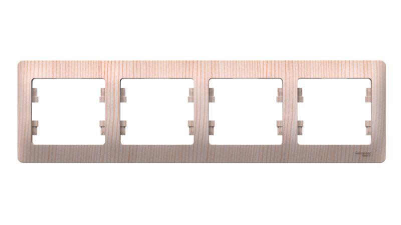 Рамка 4-м Glossa горизонт. сосна SE GSL001504