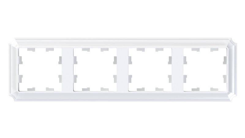 Рамка 4-м AtlasDesign Antique универс. бел. SE ATN100104