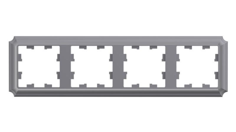 Рамка 4-м AtlasDesign Antique универс. сталь SE ATN100904