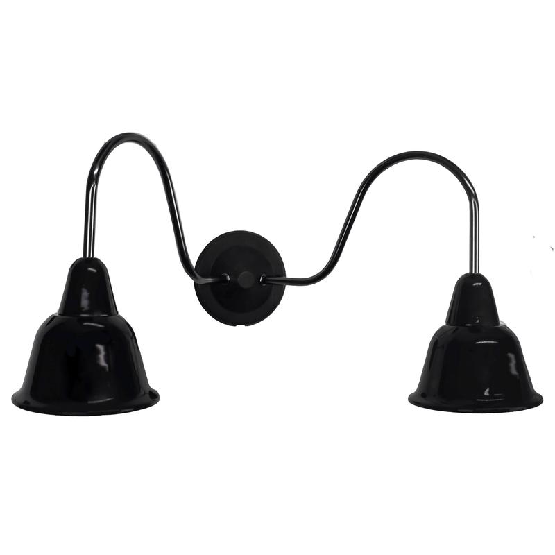 Светильник Кампана 2 плафона настенный керамика черн./черн. никель Bironi BS1-22-0303/35/119