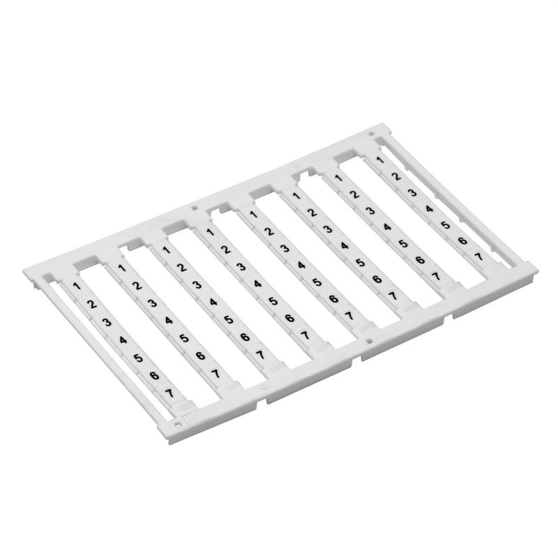 Маркировка для клемм ширина 5мм узкая для клемм Push-in бел. от 73 до 84 вертикальная ориентация 1шт = карта из 96 маркеров (уп.10шт) DKC NUPUTUK-5F-73-84V