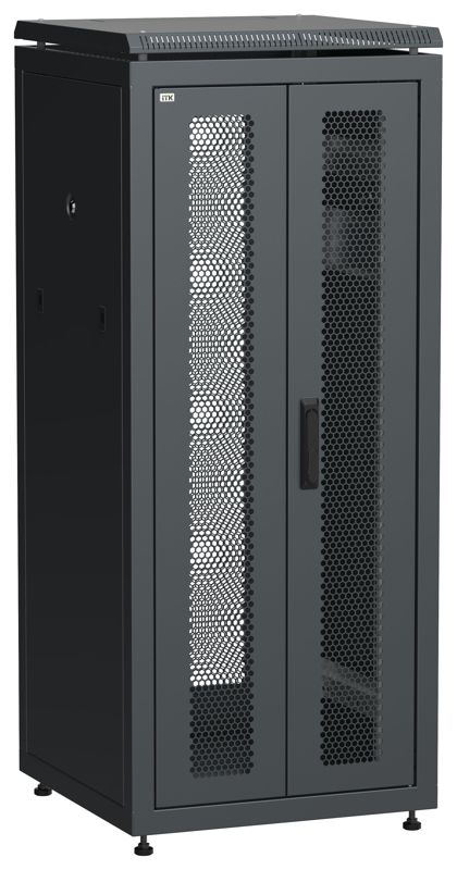 Шкаф сетевой LINEA N 19дюйм 28U 600х600мм передн. перфорир. распашная двустворчат. задн. перфорир. чер. ITK LN05-28U66-2PP