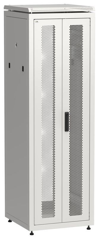 Шкаф сетевой LINEA N 19дюйм 38U 600х600мм передн. перфорир. распашная двустворчат. задн. перфорир. сер. ITK LN35-38U66-2PP