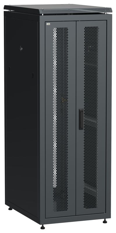 Шкаф сетевой LINEA N 19дюйм 33U 600х800мм передн. перфорир. распашная двустворчат. задн. перфорир. чер. ITK LN05-33U68-2PP