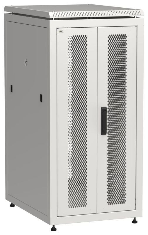 Шкаф сетевой LINEA N 19дюйм 24U 600х800мм передн. перфорир. распашная двустворчат. задн. перфорир. сер. ITK LN35-24U68-2PP