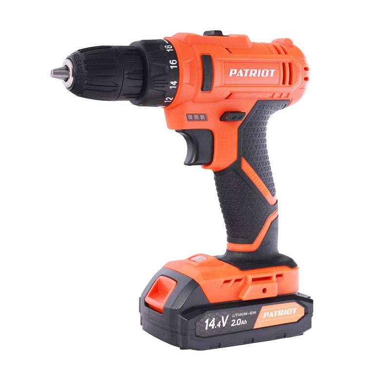 Дрель-шуруповерт аккумуляторная BR 147Li 2 АКБ Li-Ion 14.4В 2А.ч 2 скорости (кейс) PATRIOT 180301147