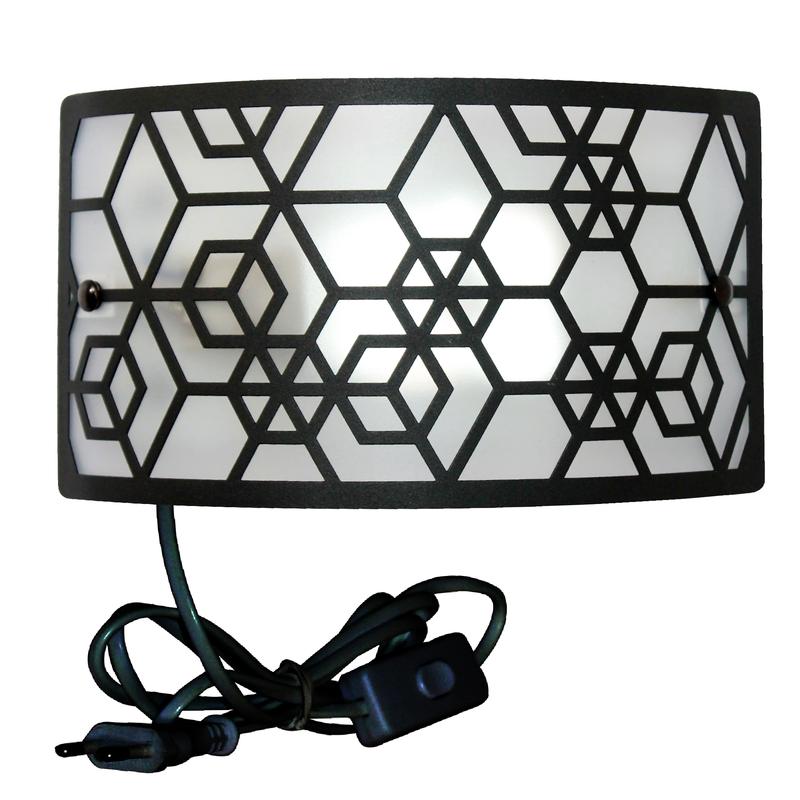 Светильник "Нордика" 250х140 НББ 06-40 М42 держ. винт/шнур черн. (ИМ) настенный черн. муар Элетех 1005405244