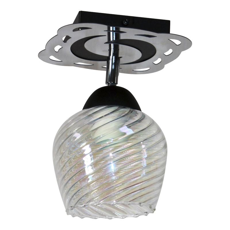 Светильник "Кира" 111 НПБ 01-60-107 (ИМ) потолочный черн. муар хром Элетех 1005404972