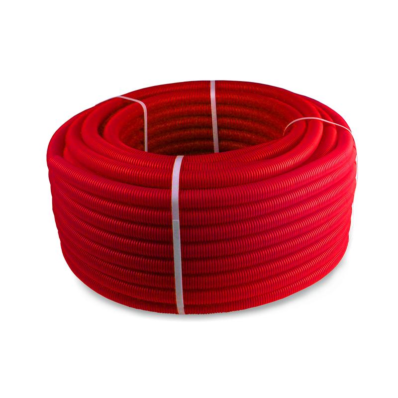 Труба гофрированная ПНД d23мм внутр. d19мм красн. (уп.50м) RTP 35399