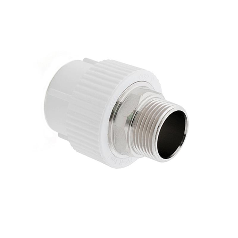 Муфта комбинированная под ключ PPR наружн. резьба 63х2 бел. RTP 10670