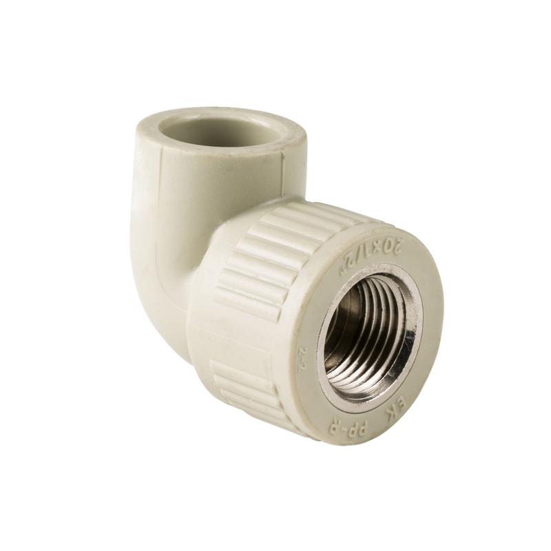 Угольник комбинированный PPR внутр. резьба 20х3/4 сер. RTP 11039