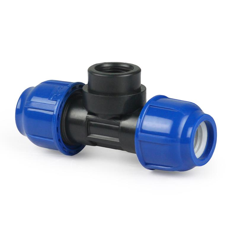 Тройник компрессионный внутр. резьба PN16 d25х1/2дюйм для ПЭ труб RTP 11605