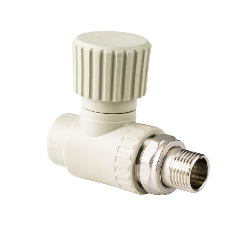 Вентиль для радиатора прямой PPR 20х1/2 сер. RTP 15820