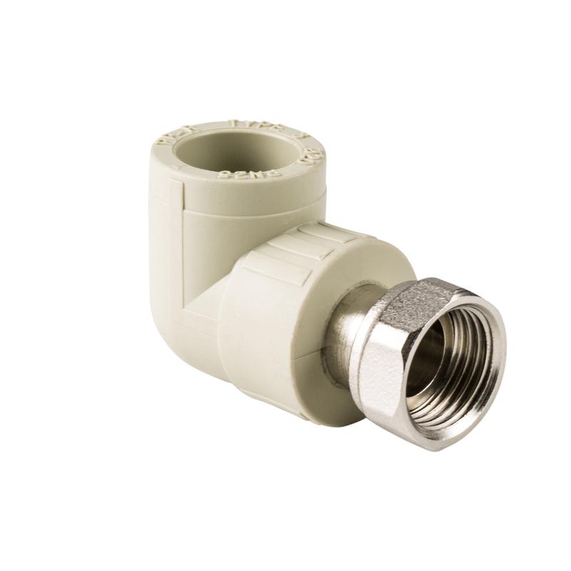 Угольник с накидной гайкой PPR 25х3/4 сер. RTP 15831