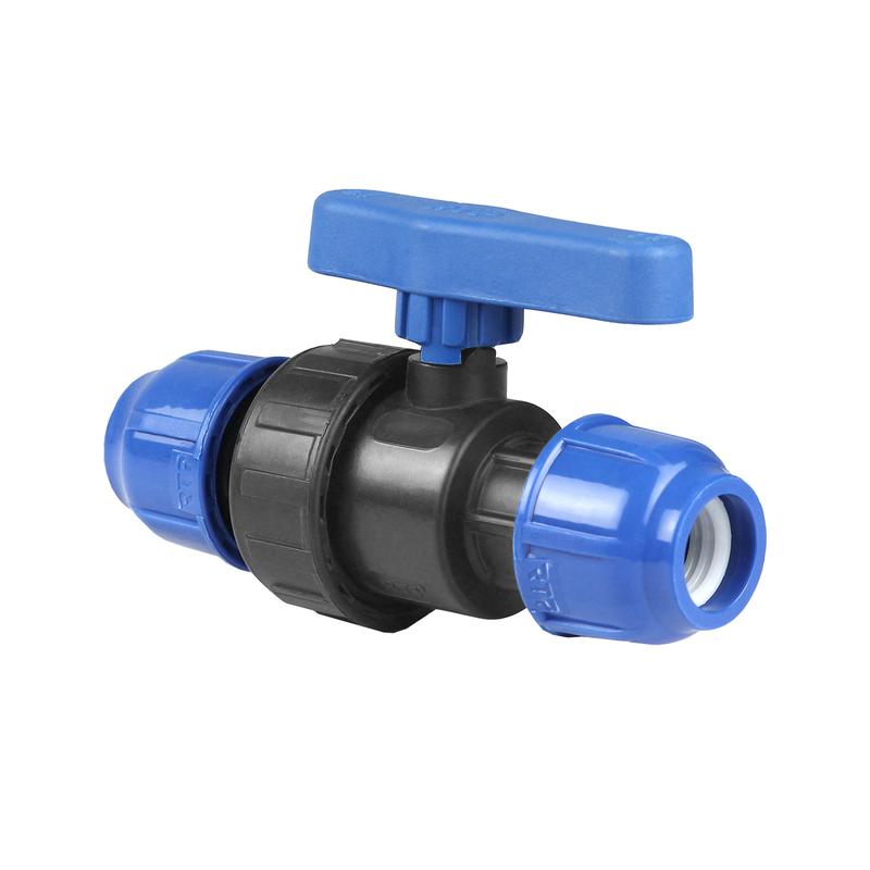 Кран шаровой компрессионный PN10 d63 для ПЭ труб RTP 16470