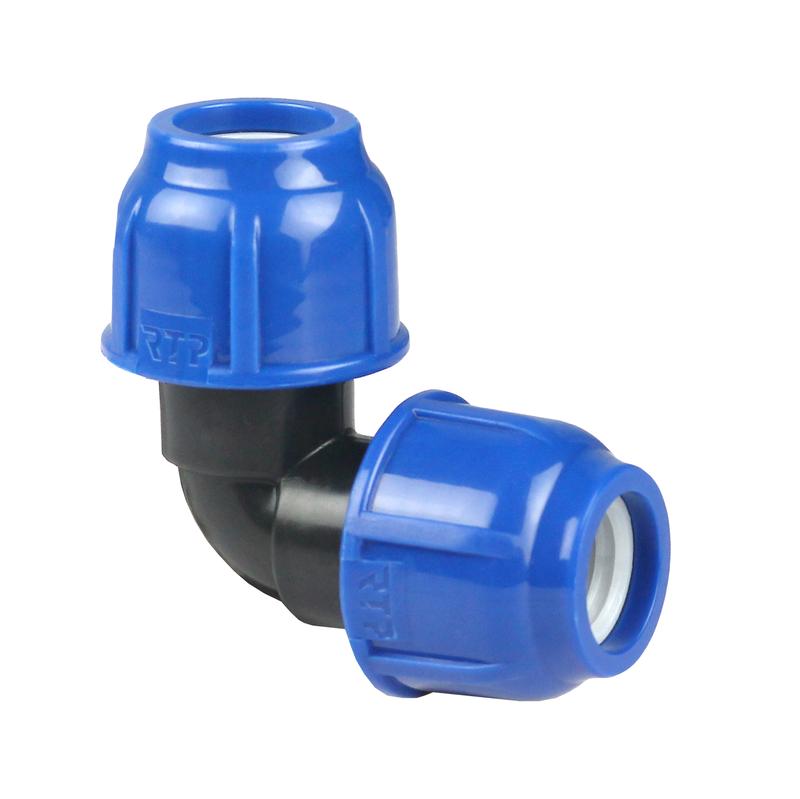 Отвод компрессионный PN10 d90 для ПЭ труб RTP 17094