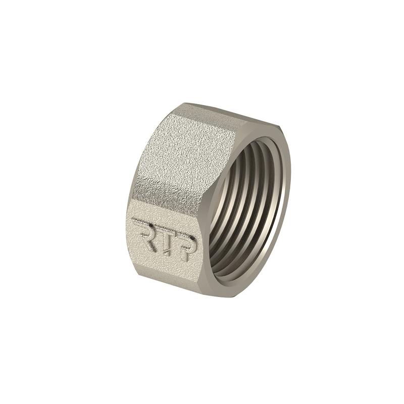 Заглушка латунь внутр. резьба 1 1/4дюйм никель RTP 25146