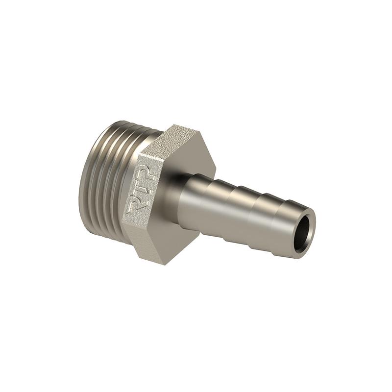 Штуцер для шланга латунь наружн. резьба 18х1/2дюйм никель RTP 25155