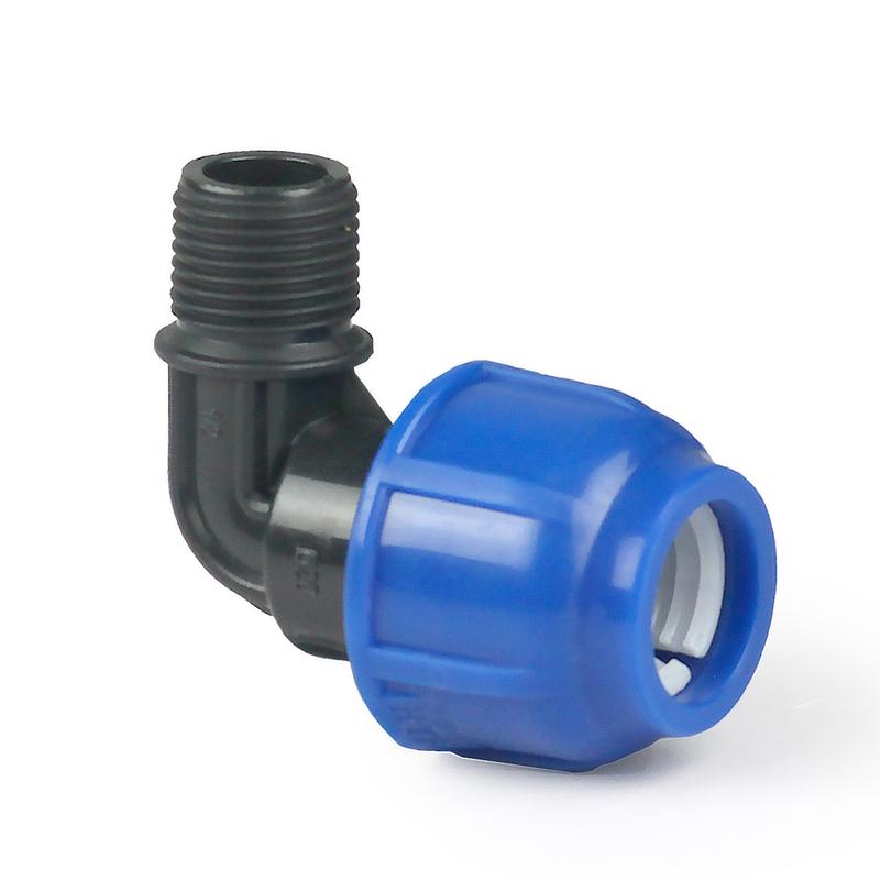 Отвод компрессионный наружн. резьба PN10 d63х2дюйм для ПЭ труб RTP 25323