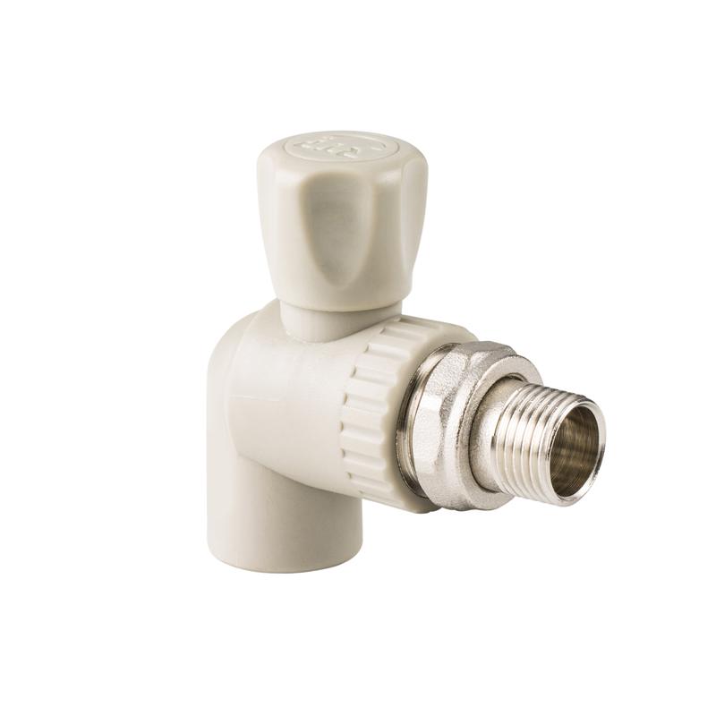 Кран шаровой для радиатора угловой PPR 20х1/2 сер. RTP 27828