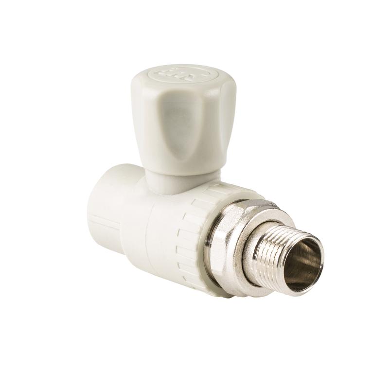 Кран шаровой для радиатора прямой PPR 20х1/2 сер. RTP 27903