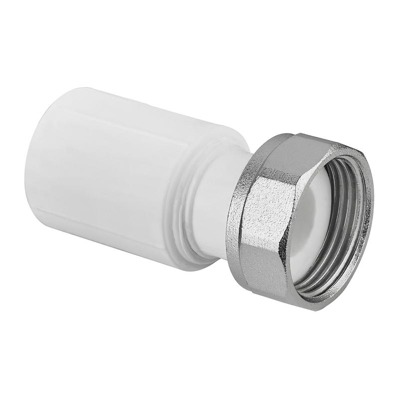 Муфта с накидной гайкой PPR 20х3/4 пластик штуцер бел. RTP 28191