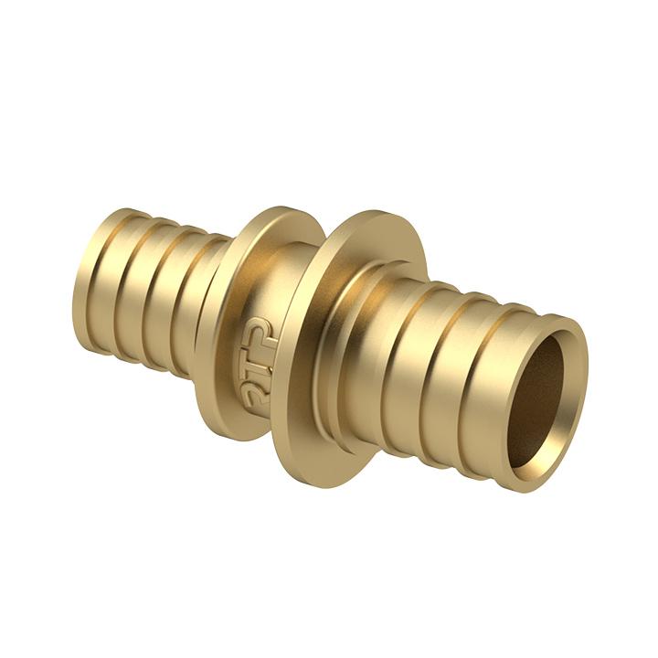 Муфта переходная аксиальная латунь 16/25 желт. RTP 28314
