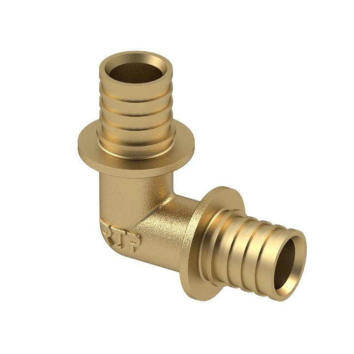 Угольник аксиальный латунь 20 желт. RTP 28320