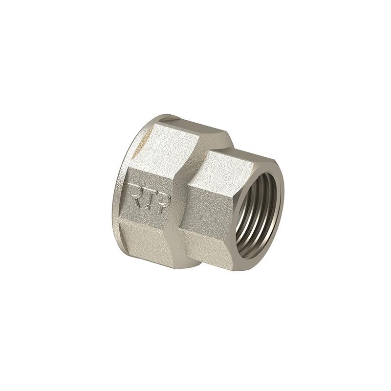 Муфта переходная латунь внутр. резьба 2х1дюйм 1/2дюйм никель RTP 29281