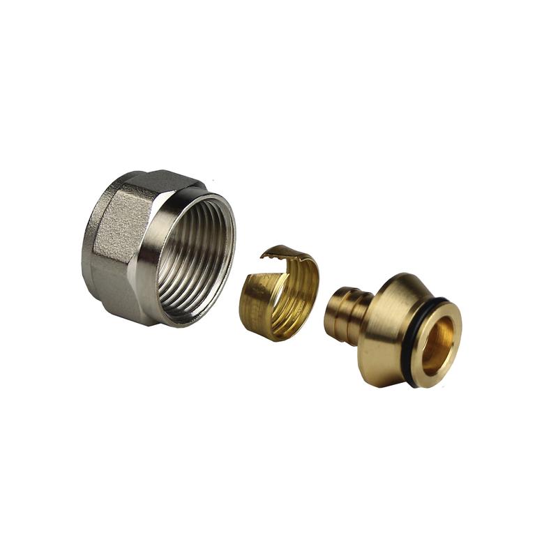 Соединитель евроконус аксиальный 20х2.8х3/4дюйм латунь желт. RTP 29353