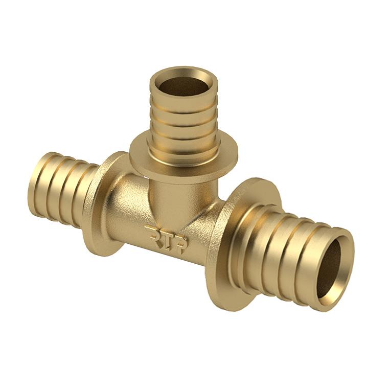 Тройник переходной аксиальный латунь 25х16х25 желт. RTP 29363