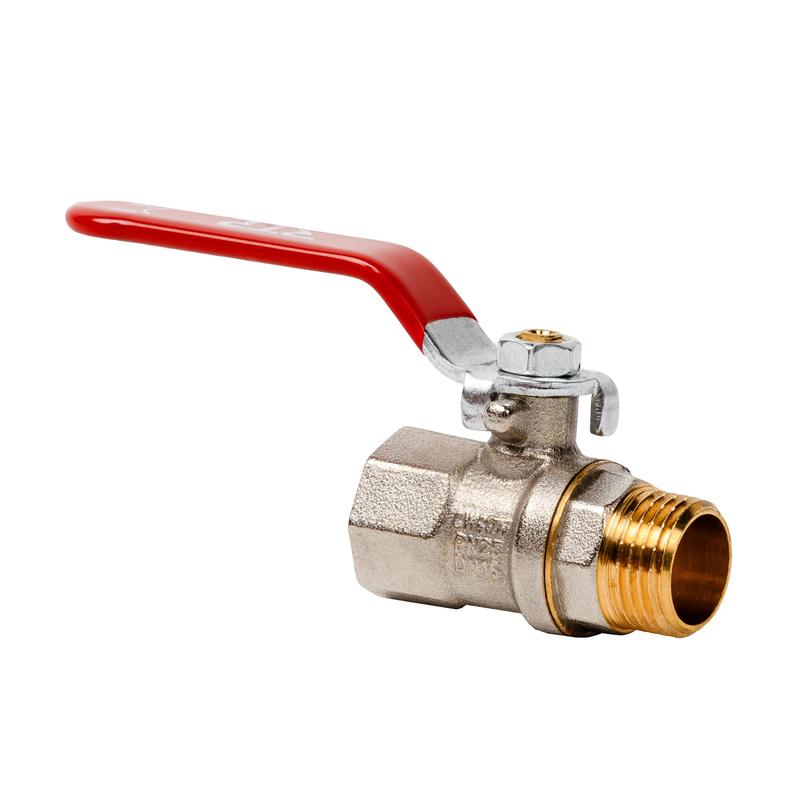 Кран шаровой ручка рычаг латунь внутр./наружн. резьба 2дюйм PN25 никель RTP 34654