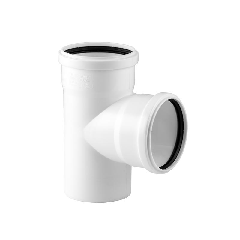 Тройник ELITE МК МПП 75/75х87 бел. RTP 35383