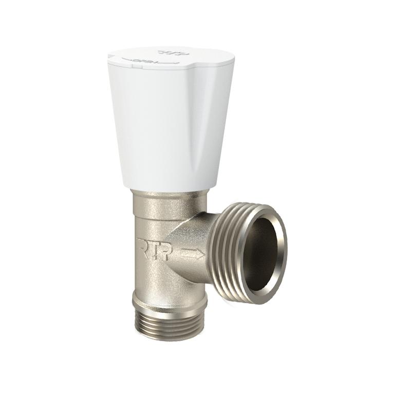 Вентиль угловой латунь 1/2х1/2дюйм никель RTP 36160