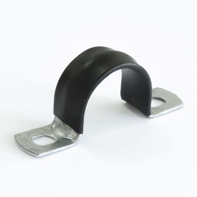 Скоба крепежная двухлапковая СМД-П d21-22мм метал. с полимер. покрыт. (уп.100шт) Промрукав PR08.6017