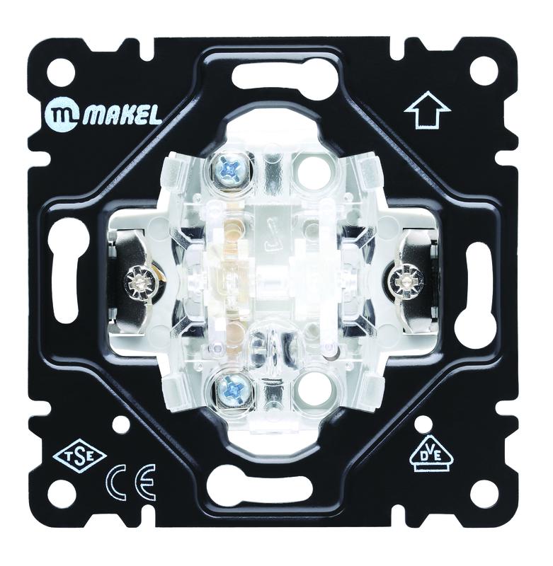 Выключатель 1-кл. Cellia с подсветкой механизм Makel 2200101