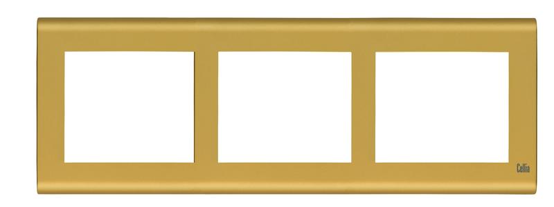 Рамка 3-м горизонт. матов. зол. Cellia Makel 2346703
